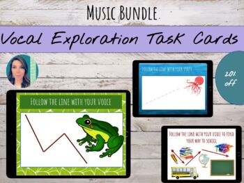 Preview of Vocal Exploration Task Card Activity BUNDLE