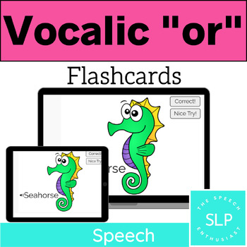 Preview of Vocalic /r/ "OR" BOOM Learning Cards