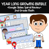 2nd Grade Math Spiral Review | Google Slides Bundle | The 