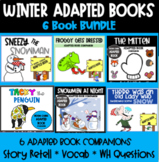 Distance Learning WINTER ADAPTED BOOKS BUNDLE Boom Cards