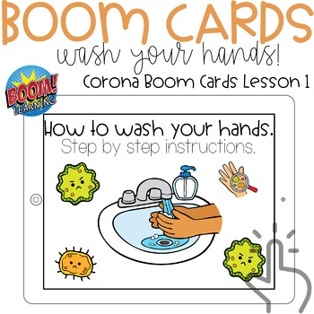 Preview of Distance Learning Wash Your Hands Boom Cards™