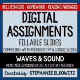 Waves and Sound Digital Assignments | Distance Learning & 