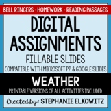Weather Digital Assignments | Distance Learning & Digital 
