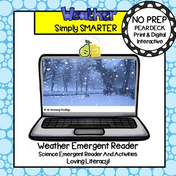 Preview of Distance Learning Weather Emergent Reader And Activities For Pear Deck