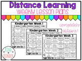 Distance Learning Weekly Lesson Template *Editable*