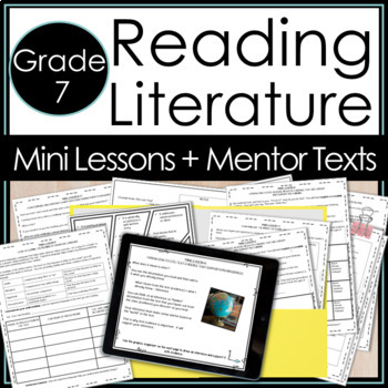 Preview of Whole Year Mini Lessons for Reading Literature 7th Grade Print and Digital
