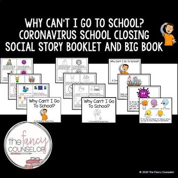 Preview of Distance Learning BUNDLE Why Can't I Go To School Coronavirus SEL Resources