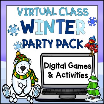 Preview of Distance Learning Winter Virtual Party Games & Activities for Zoom & Google
