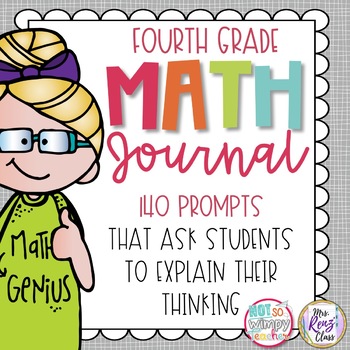 Preview of Word Problem Math Journal for Fourth Grade *EDITABLE* Distance Learning