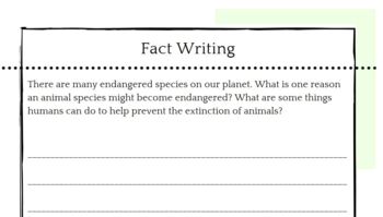 Distance Learning Writing Prompt Opinion Writing Fact Writing What If ...