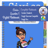 Distance Learning for Civics- Digital Interactive Notebook