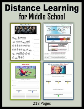 Preview of Distance Learning for Middle School BUNDLE (Print + Digital Activities)