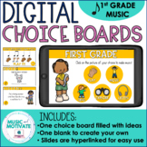 Distance Learning for Music - Digital Choice Board for 1st Grade