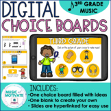 Distance Learning for Music - Digital Choice Board for 3rd Grade