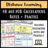 Distance Learning: pH and pOH interactive notes and practice