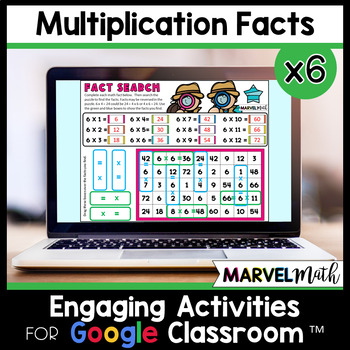 Preview of x 6 Multiplication Facts Practice - Digital Activities - Multiplication Fluency