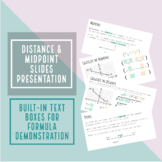 Distance & Midpoint Formula Lesson Slides Presentation
