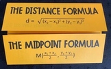 Distance and Midpoint Formulas - Editable Foldable
