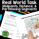 Distance, Midpoint, Partitioning Line Segments Map Activity