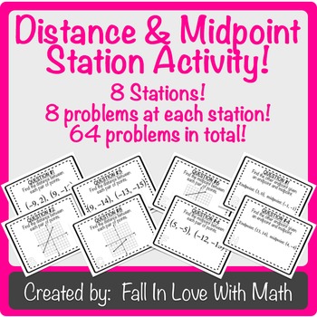 Preview of Distance & Midpoint Station Activity!