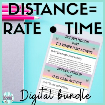 Preview of Distance Rate and Time Digital Activity Bundle