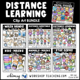 Distance Virtual Learning Social Distancing Clip Art Whims