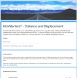 Distance and Displacement KickStarters® - Online Blended R