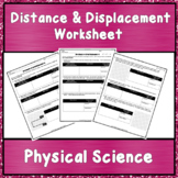 Distance and Displacement Worksheet