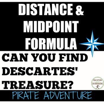 Preview of Midpoint and Distance Formula Activity Treasure Hunt Geometry