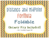 Distance and Midpoint Formula Foldable