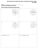 Distance and Midpoint Formula Worksheet