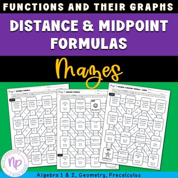 Preview of Distance and Midpoint Formulas | MAZE Activity Set