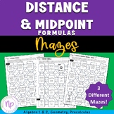 Distance and Midpoint Formulas | MAZE Activity Set