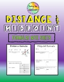 Distance and Midpoint Formulas Notesheets