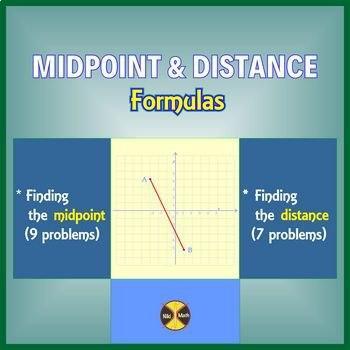 Preview of Distance and Midpoint Formulas - Practice Sheets - Distance Learning