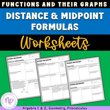 Preview of Distance and Midpoint Formulas | WORKSHEETS, Quiz, and more
