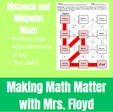 Distance and Midpoint Maze