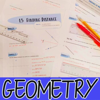 Preview of Distance for High School Geometry Lesson 1.5