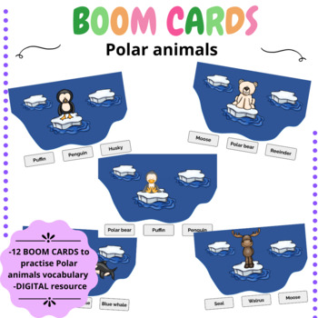 Preview of Distance learning with BOOM CARDS - *Polar animals*