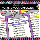 Distance learning with simple homeschool checklists for parents