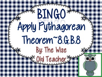 Preview of Distance on Coordinate Grid Using Pythagorean Theorem Bingo 8.G.B.8