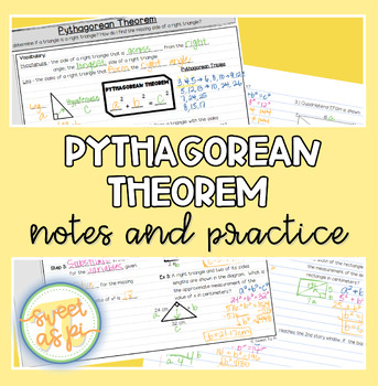 Pythagorean Theorem-Guided Notes and Practice by Sweet As Pi | TPT