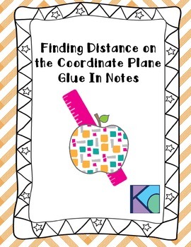 Preview of Distance on a Coordinate Plane Glue In Notes