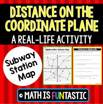 Preview of Distance on the Coordinate Plane Subway Map (Real-Life Activity)