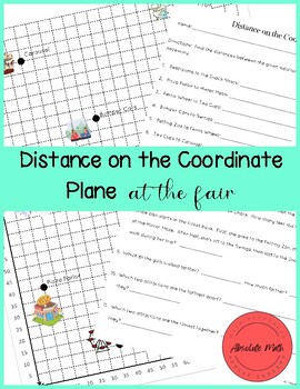 Preview of Distance on the Coordinate Plane at the Fair