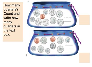 Preview of Distant Learning Interactive Coins (Quarters) Identification