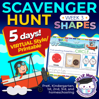 Preview of Distant Learning Scavenger Hunt - Week 3 (2-D Shapes)
