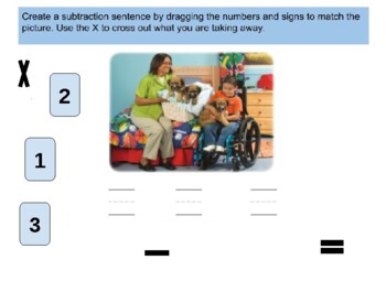 Preview of Distant Learning Subtraction Word Problem