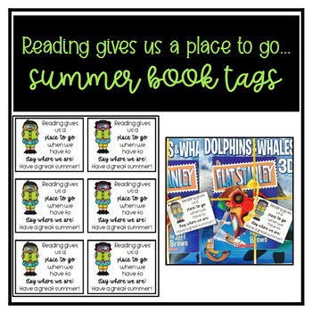 Summer book gift tags