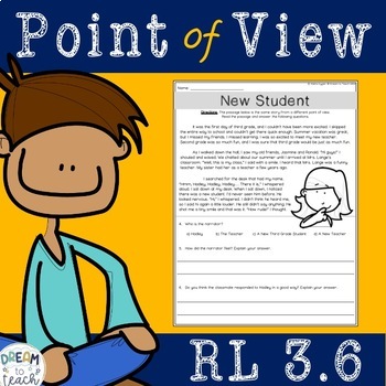 Preview of Distinguish Point of View: Characters, Narrator & Reader - RL 3.6